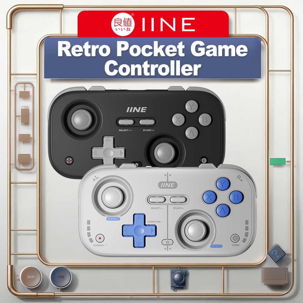 Retro Gaming Nook - IINE Mini Controller Retro Pocket Bluetooth
