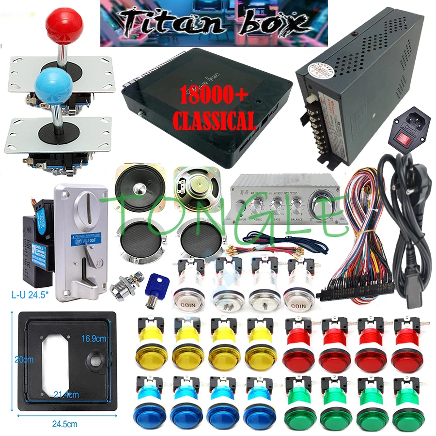 Arcade Stick Joystick - 2 Players Titan Box 18000+ in