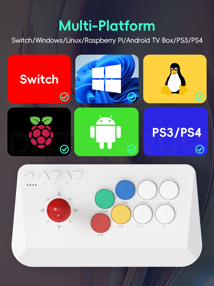DATA FROG 2.4G Wireless Ergono - Arcade Stick Joystick review and price
