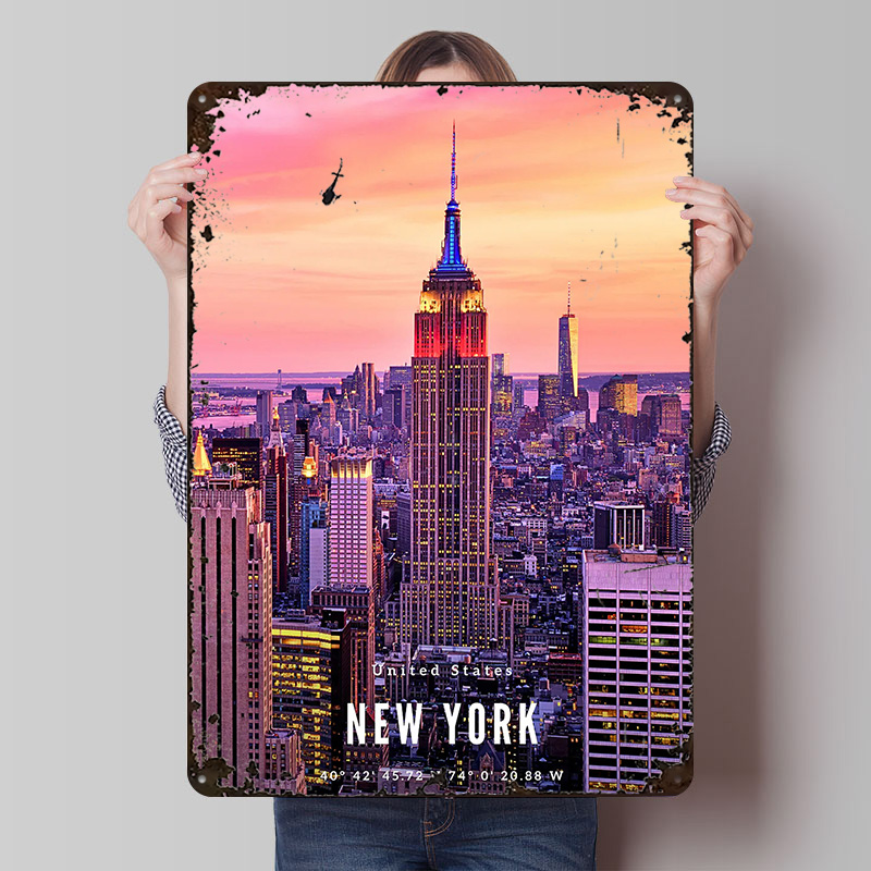 New York City Skyline Poster C - Retro Gaming York review and price