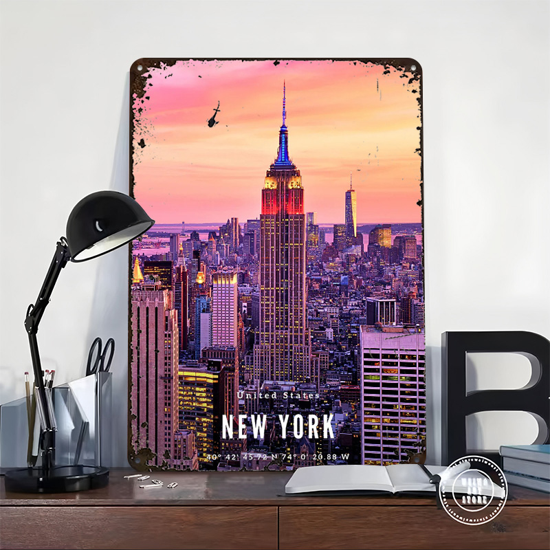 New York City Skyline Poster C - Retro Gaming York review and price