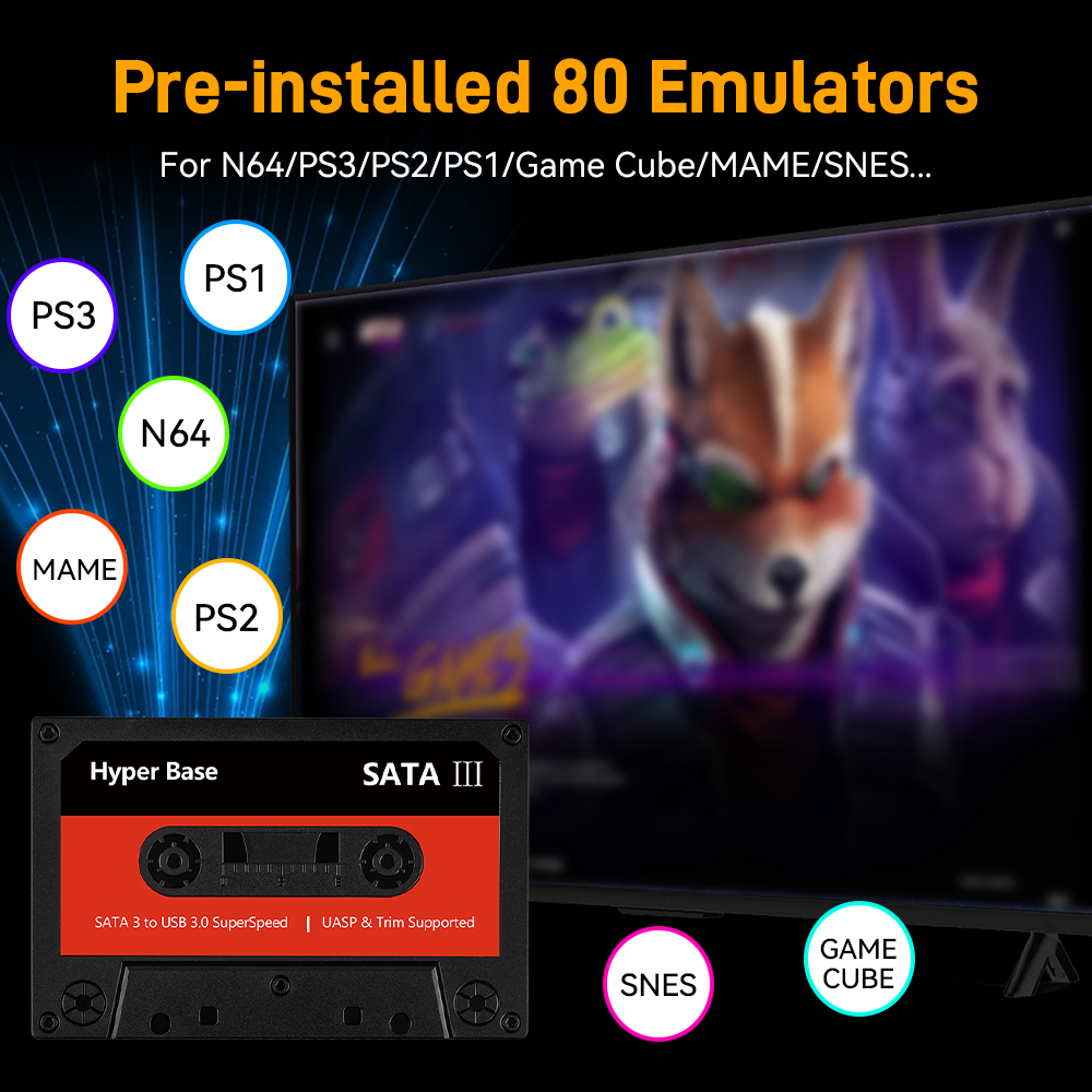 Batocera 500G/2T Emulator Game - Retro Gaming Hdd review and price