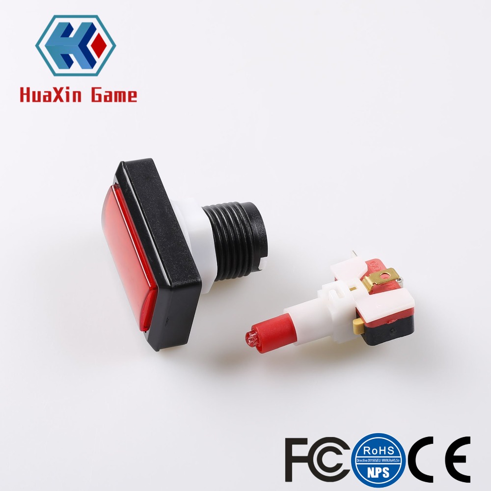 Rectangular LED Illuminated Pu - Arcade Button Kit review and price