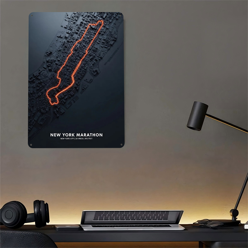 New York Marathon Map Tin Post - Retro Gaming York review and price
