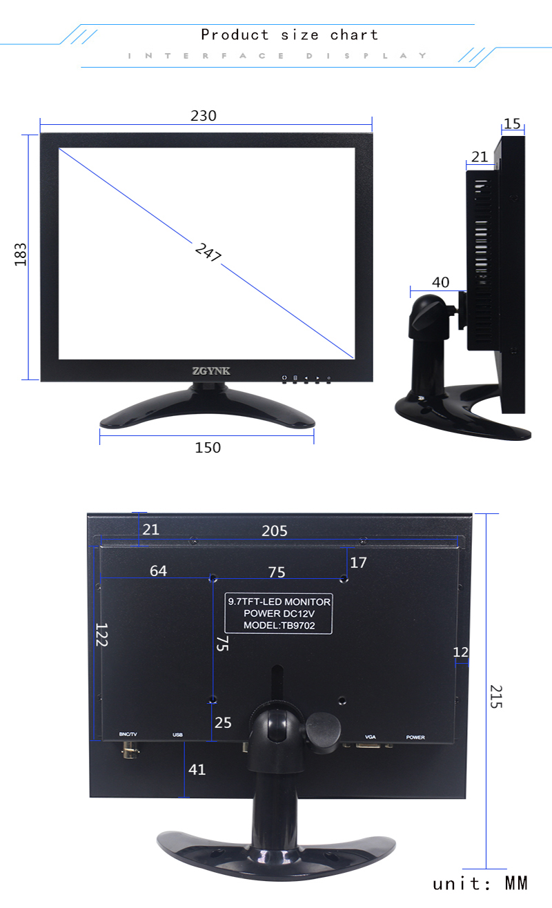 9.7/10.1 inch metal HD monitor - Retro Gaming Monitor review and price