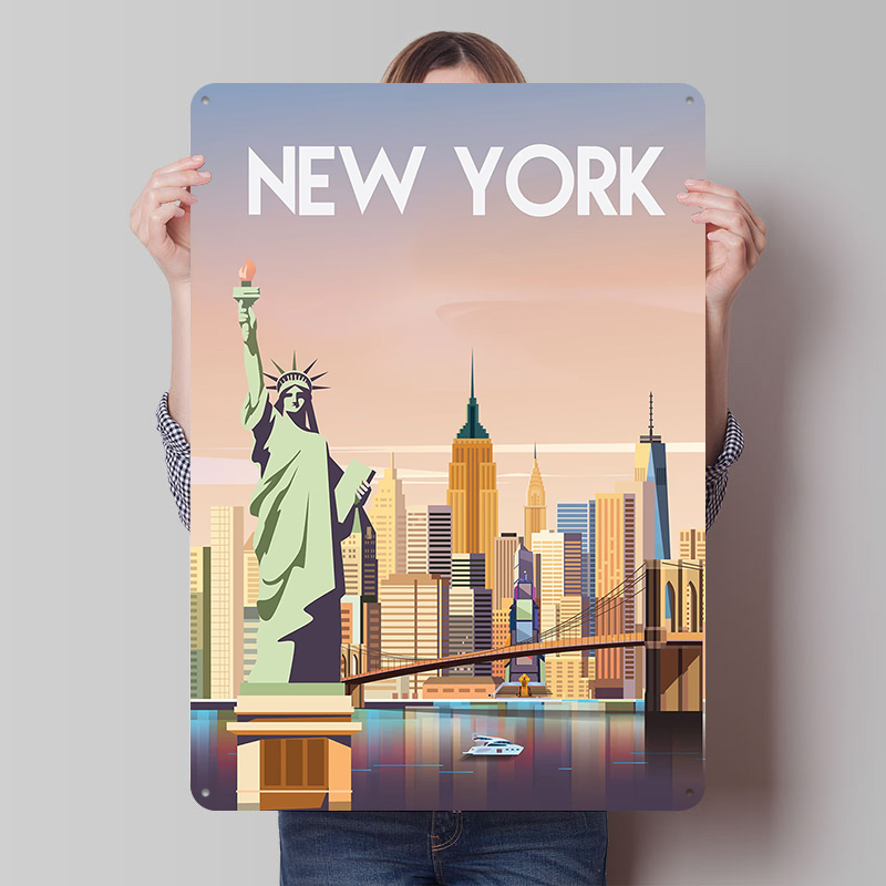 New York Metal Poster Custom W - Retro Gaming York review and price