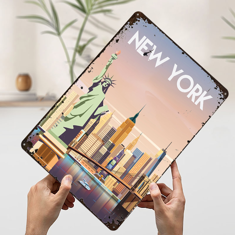 New York Metal Poster Custom W - Retro Gaming York review and price