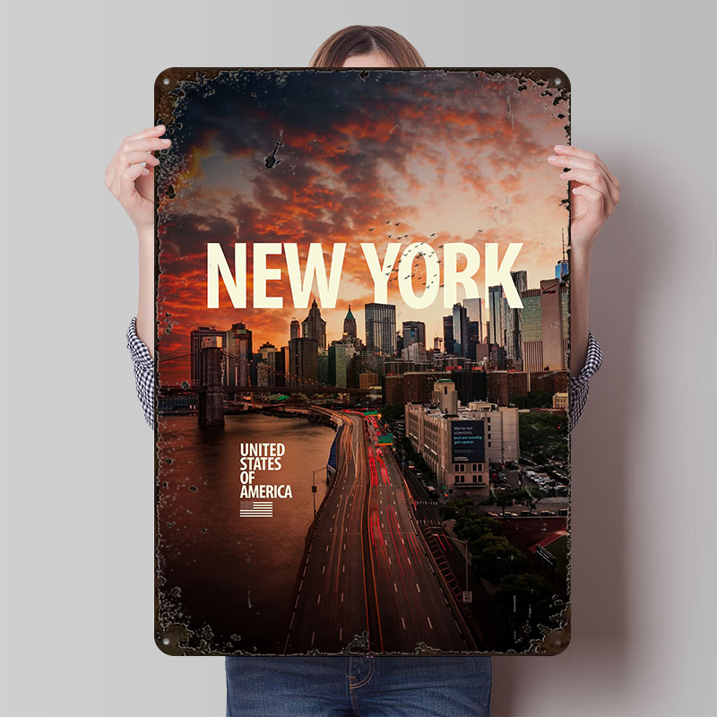 New York City Skyline Printed  - Retro Gaming York review and price