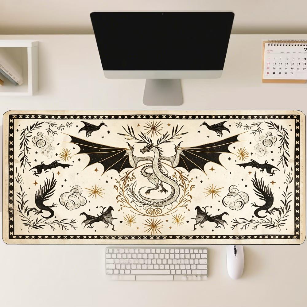 Vintage Old Paper Dragon Large - Retro Gaming Keyboard And Mouse review and price