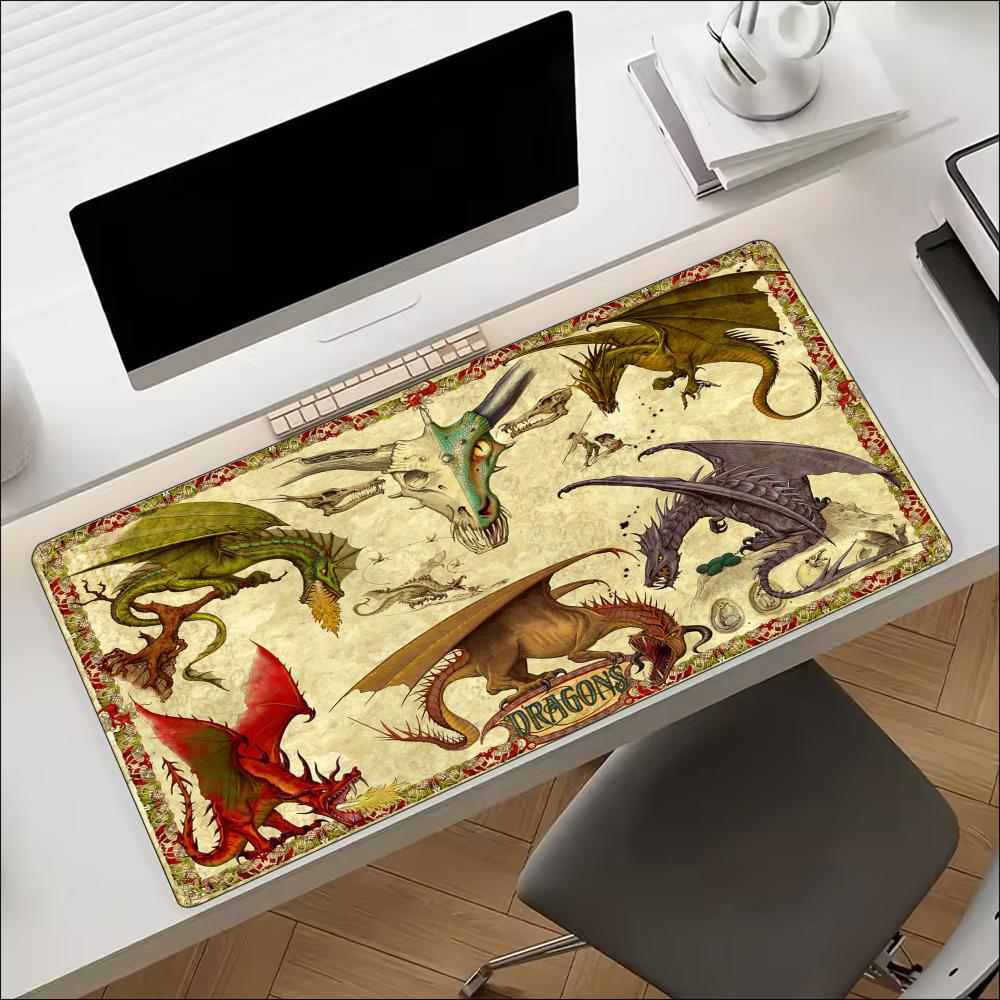 Vintage Old Paper Dragon Large - Retro Gaming Keyboard And Mouse review and price
