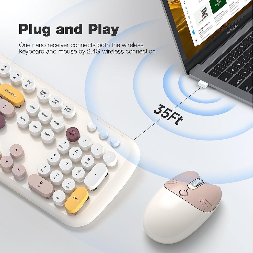 Candy Color Retro Round Key Wi - Retro Gaming Kc review and price