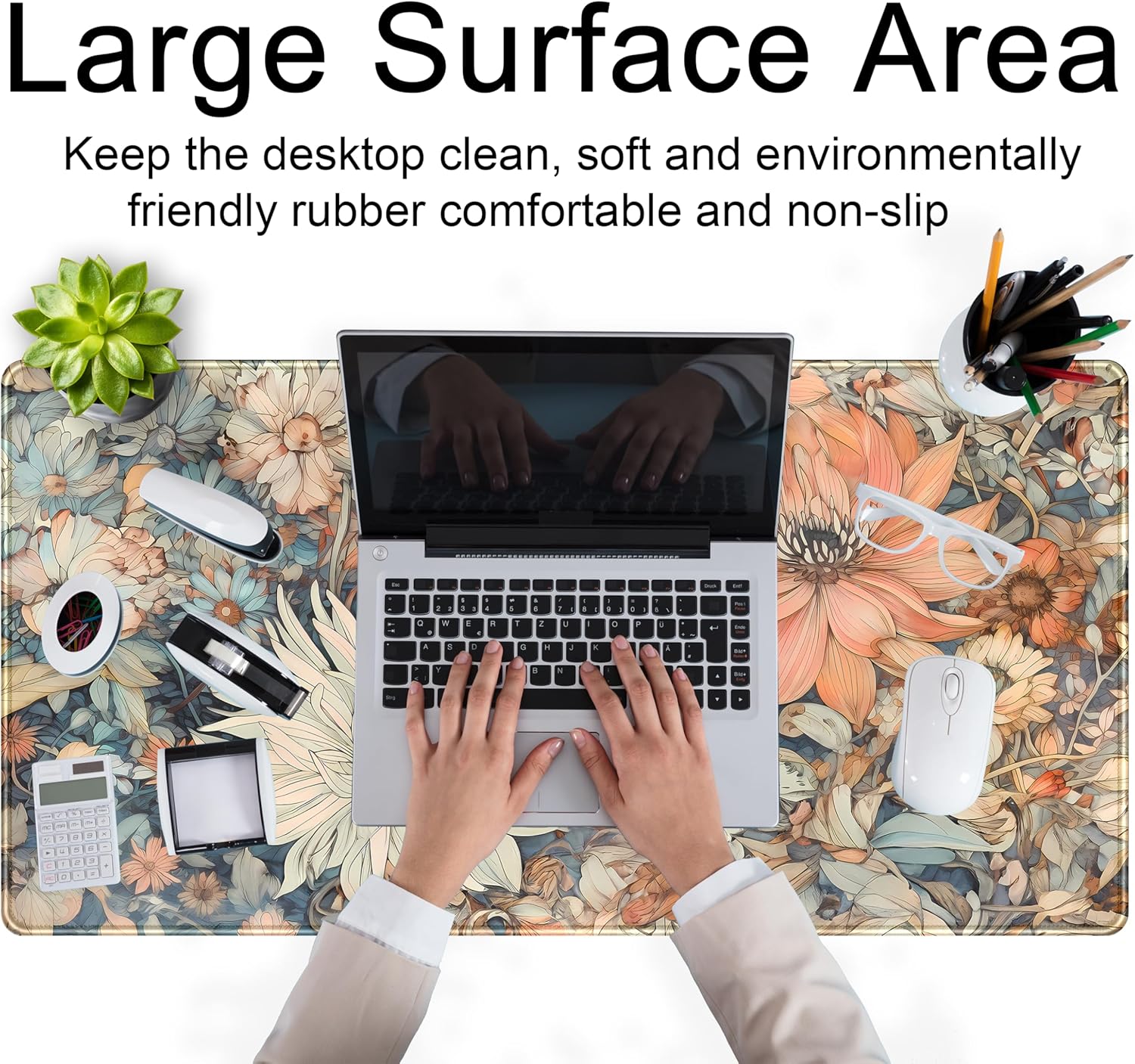 Retro Japanese Floral Desk Mat - Retro Gaming Keyboard And Mouse review and price