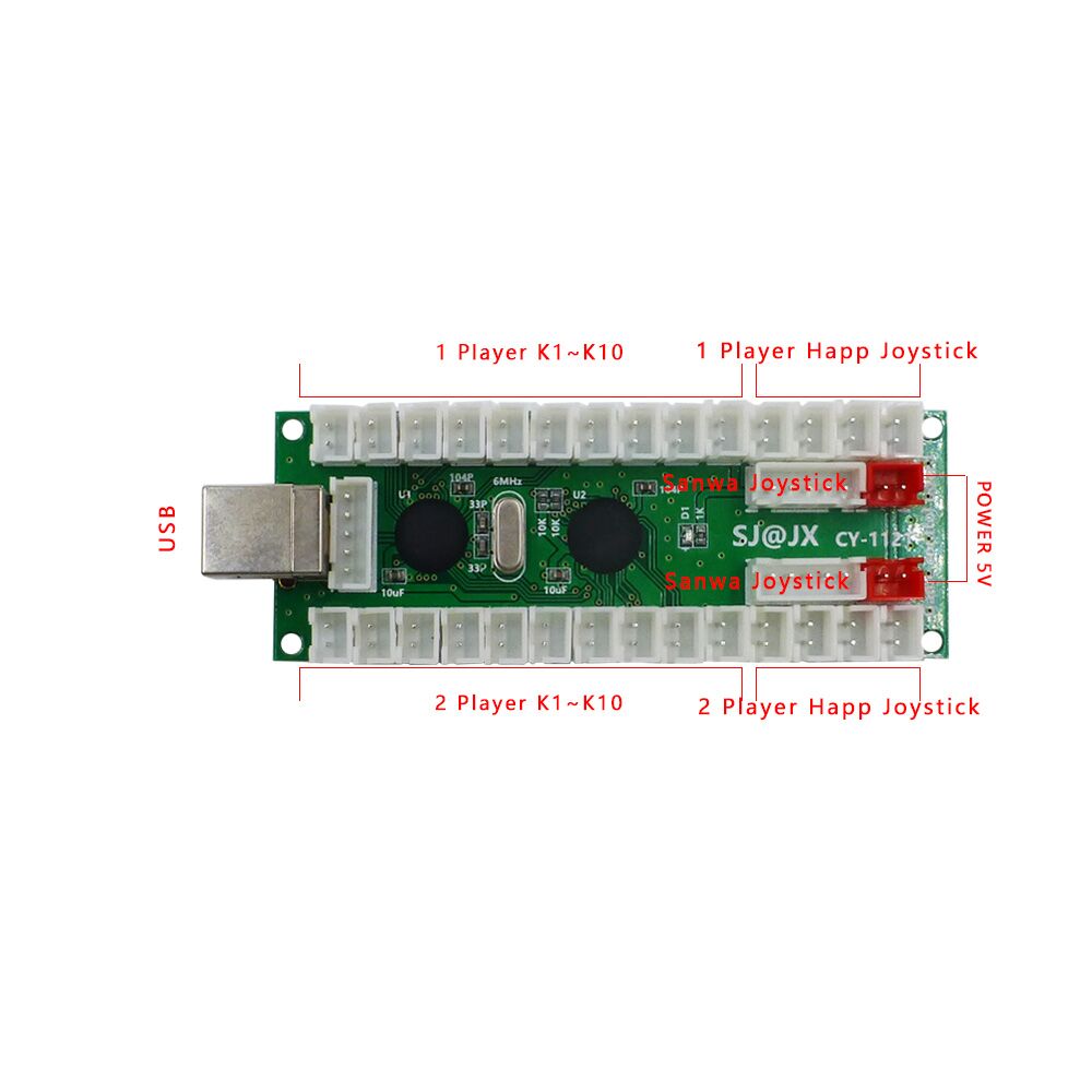 SJ@JX 2 Player Arcade DIY Kit  - Arcade Button Kit review and price
