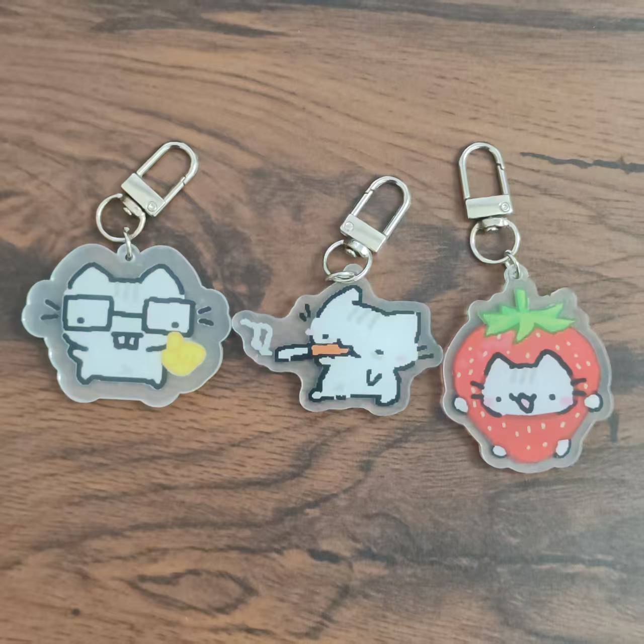 2d Flat Pixel Cat Keychain - G - Retro Gaming Design review and price