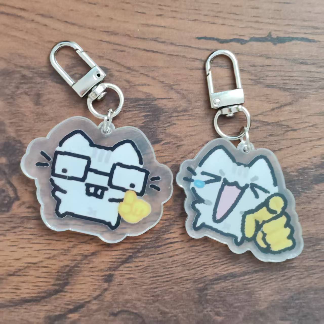 2d Flat Pixel Cat Keychain - G - Retro Gaming Design review and price