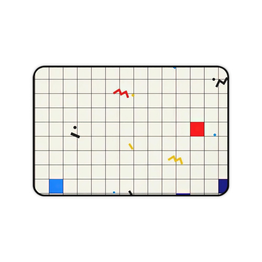 Retro Geometric Grid Desk Mat  - Retro Gaming Design review and price