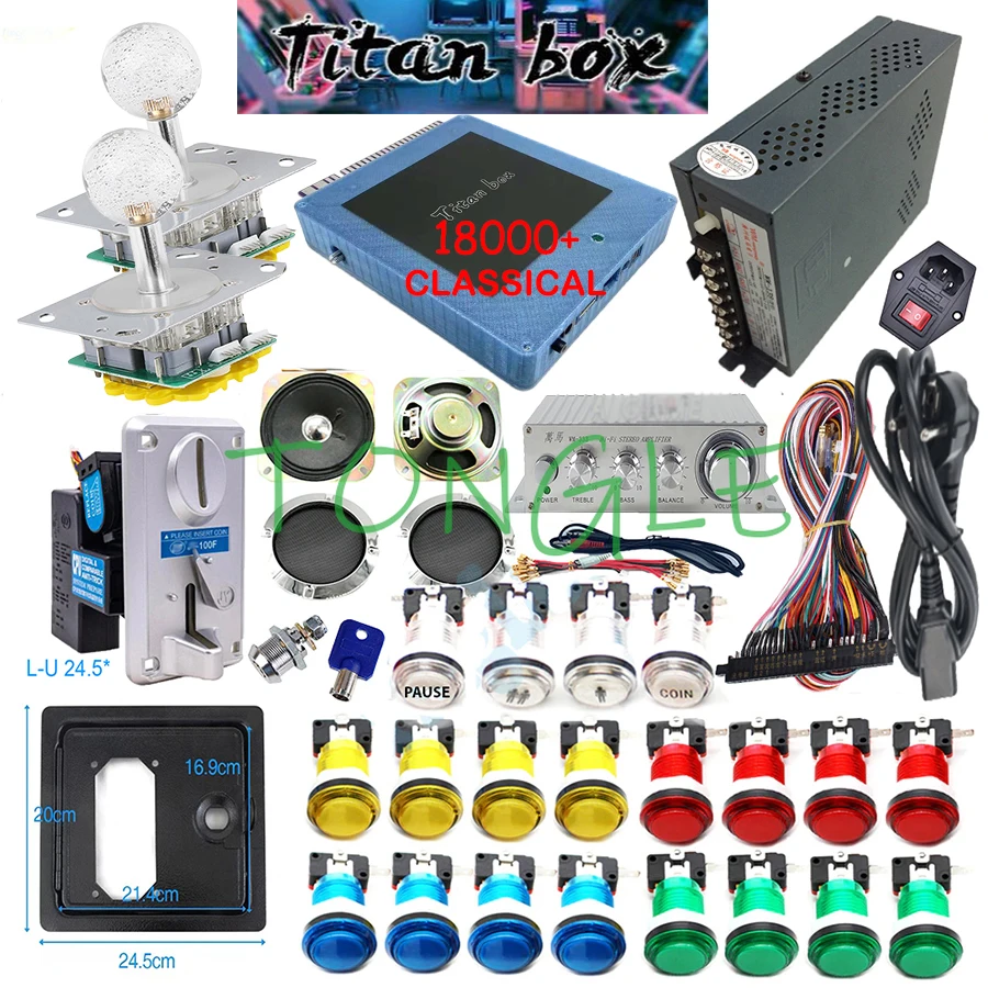 2 Players Titan Box 18000+ in  - Arcade Stick Joystick review and price