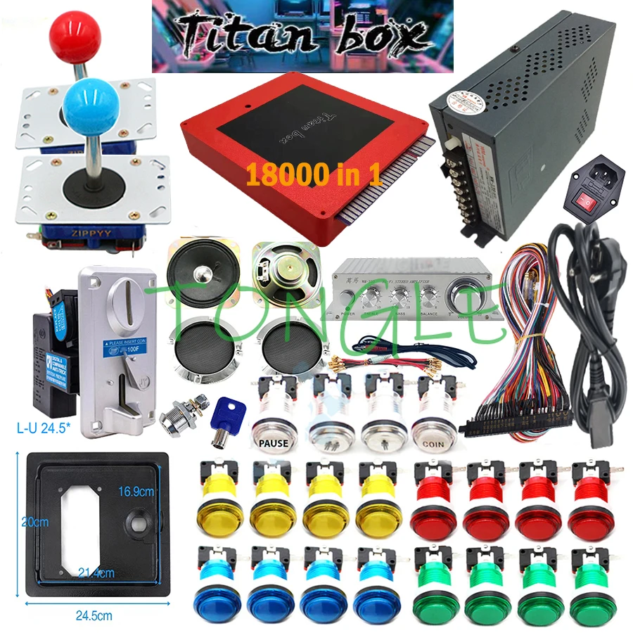 2 Players Titan Box 18000+ in  - Arcade Stick Joystick review and price